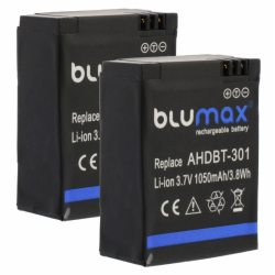 Batteria al Litio compatibile per GoPro Blumax AHDBT-301 AHDBT302 GoPro 1050 mAh