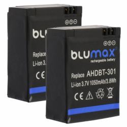 Batteria al Litio compatibile per GoPro Blumax AHDBT-301 AHDBT302 GoPro 1050 mAh Batteria al Litio compatibile per GoPro Blumax AHDBT-301 AHDBT302 GoPro 1050 mAh