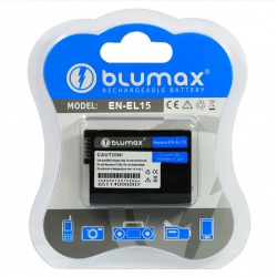 Batteria EN-EL15 ENEL15 Blumax 1600 mAh per fotocamere reflex Nikon D7000 D800 D600 Batteria EN-EL15 ENEL15 Blumax 1600 mAh per fotocamere reflex Nikon D7000 D800 D600