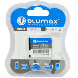 Blumax batteria compatibile per CANON NB-8L NB8L NB 8L 750 mAh