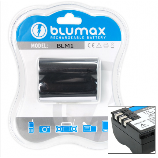 Blumax batteria compatibile per Olympus BLM-1 BLM1 1650 mAh
