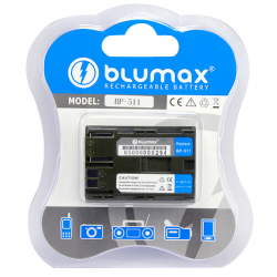 Blumax batteria per CANON BP-511 BP511 1600 mAh EOS 5D 20D 30D 40D D60 300D
