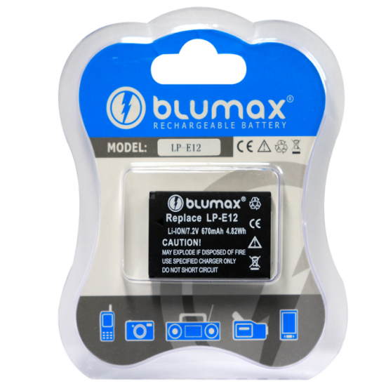Blumax batteria per CANON LP-e12 EOS M