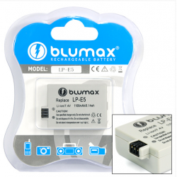 Blumax batteria per CANON LP-E5 LPE5 EOS 450D 500D 1000D Li-Ion 1000mAh 7,4V