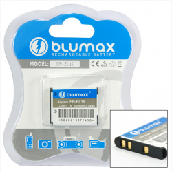 Blumax batteria per Nikon EN - EL19 S2500 S3100 S3300 S4100 S4300 S2550 Blumax batteria per Nikon EN - EL19 S2500 S3100 S3300 S4100 S4300 S2550