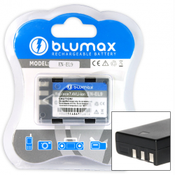 Blumax batteria per Nikon EN-EL9 Ion 1100 D40 D40X D60 D5000 D3000