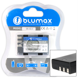 Blumax batteria per Nikon EN-EL9 Ion 1100 D40 D40X D60 D5000 D3000 Blumax batteria per Nikon EN-EL9 Ion 1100 D40 D40X D60 D5000 D3000
