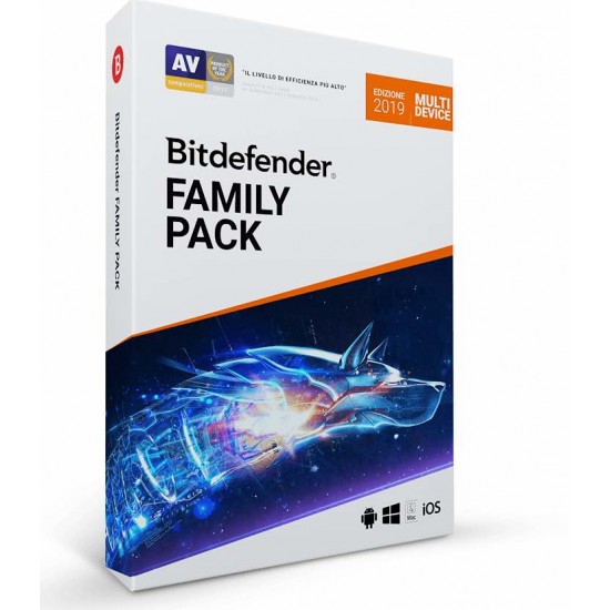 BitDefender Family Pack 2019 PC Mac Android 2 Anni ESD
